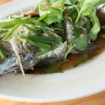 low fodmap steamed whole fish with ginger, scallions
